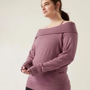 Athleta Studio Barre Sweatshirt- Sugarplum- PLUS SIZE- 3X